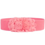 Centura eleganta din elastic cu floare BLT060LL Roz - HandMade